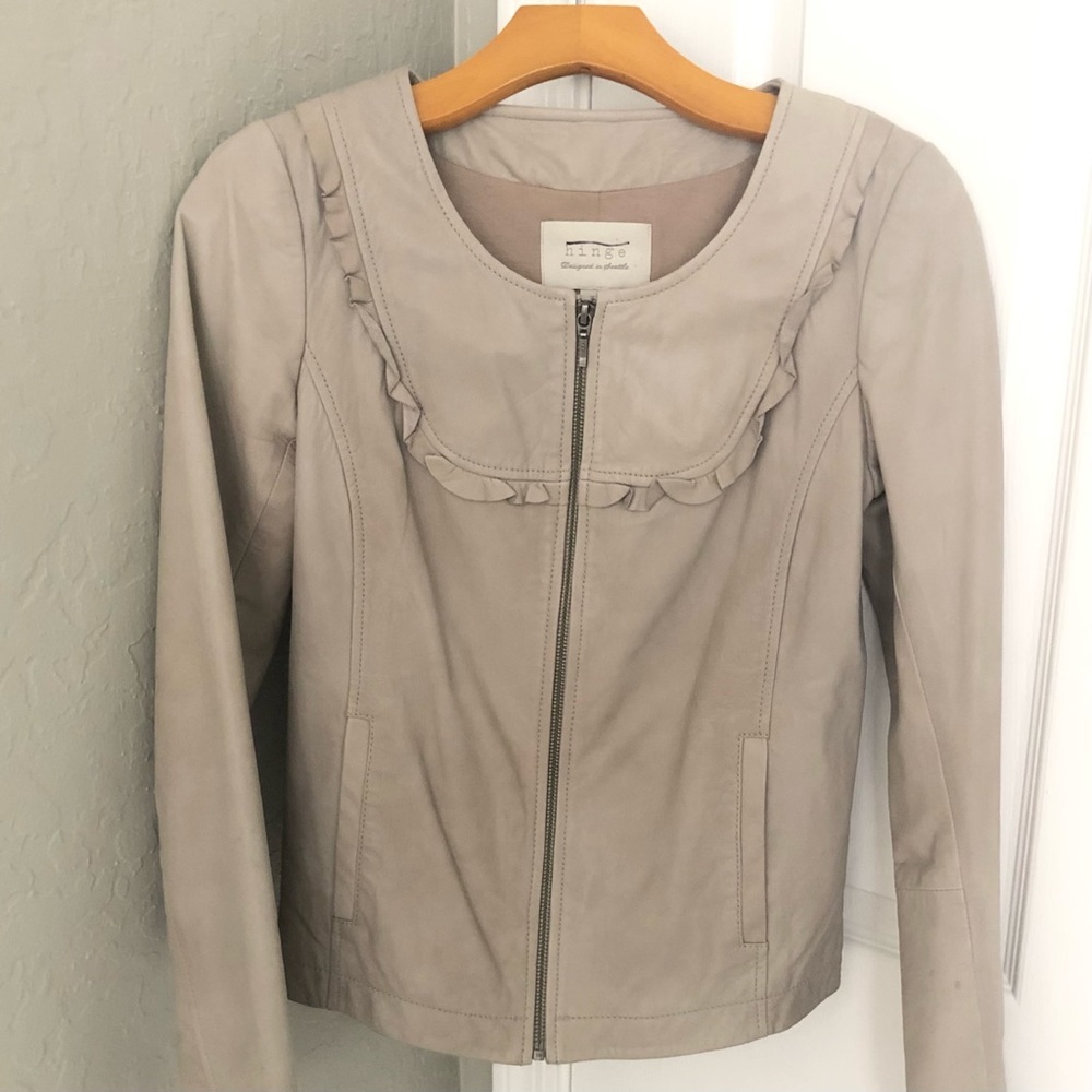 Hinge Tan Leather Jacket